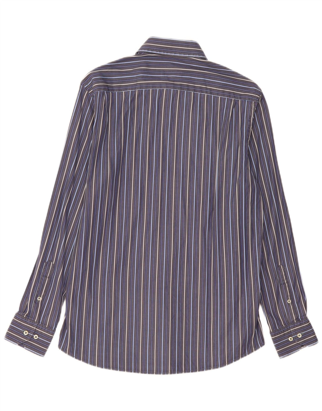 Camicia da uomo Massimo Dutti taglia 42 16 1/2 grande a righe blu navy