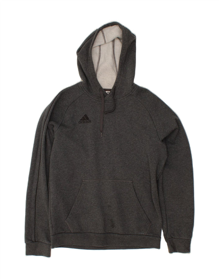 ADIDAS Mens Hoodie Jumper Medium Grey Vintage Adidas and Second-Hand Adidas from Messina Hembry 
