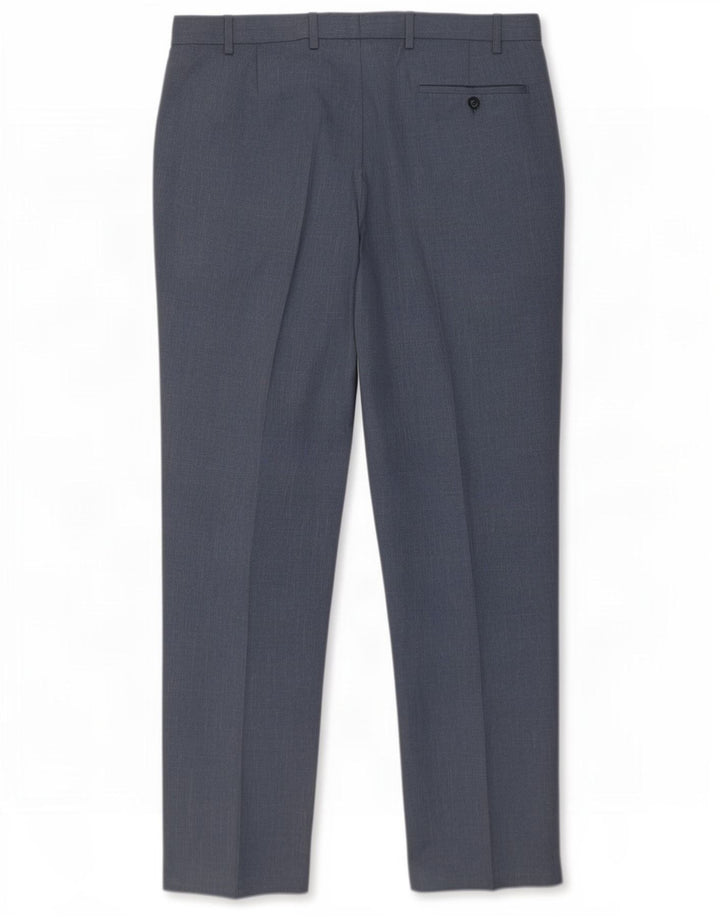 Pantaloni chino regolari da uomo Marks & Spencer W38 L33 poliestere blu