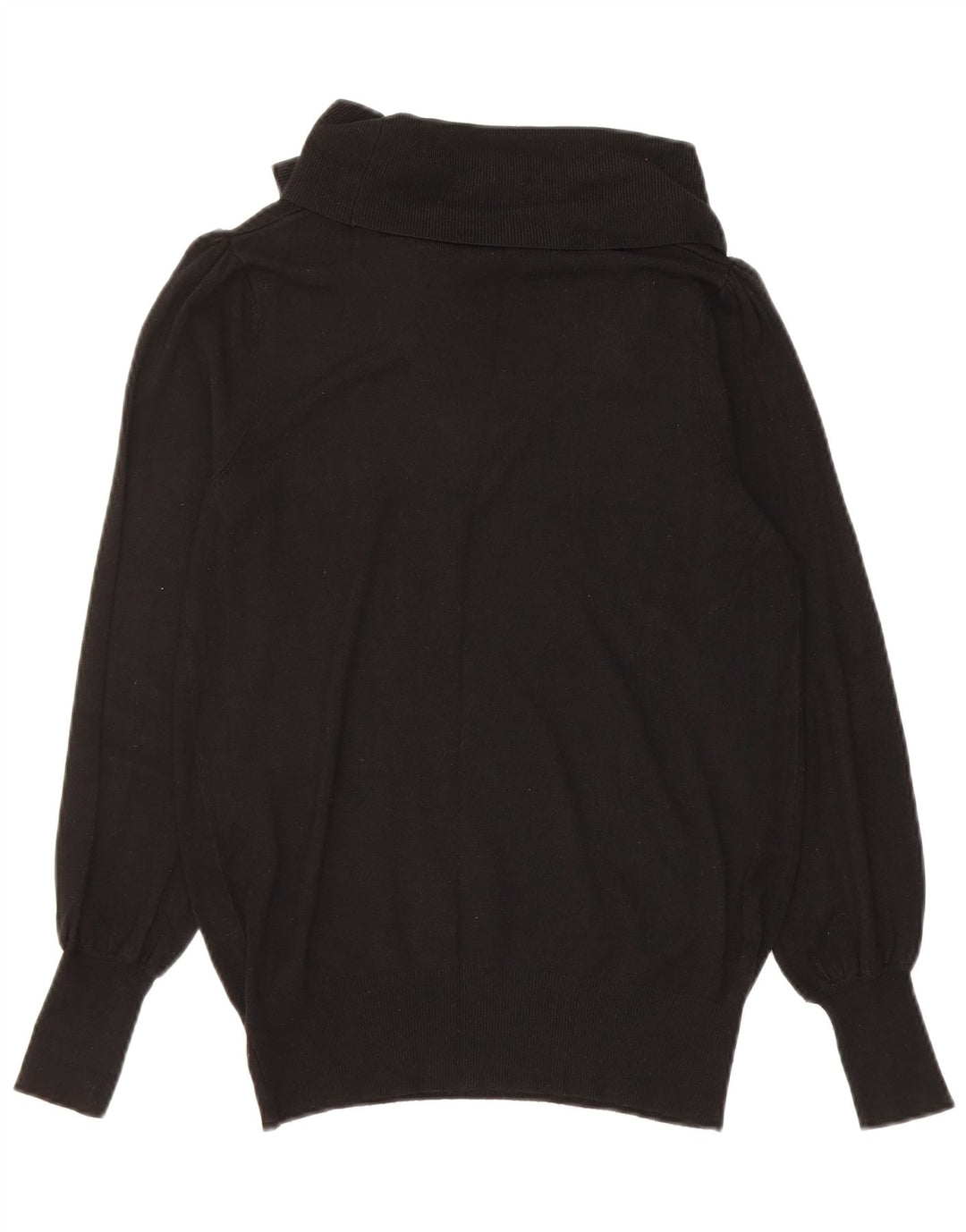 Maglione maglione a collo alto da donna Marks & Spencer UK 12 viscosa nera media