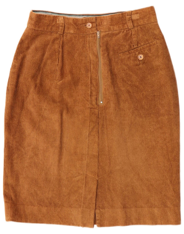 Gonna in velluto a coste da fine settimana Max Mara da donna UK 12 media W28 cotone marrone