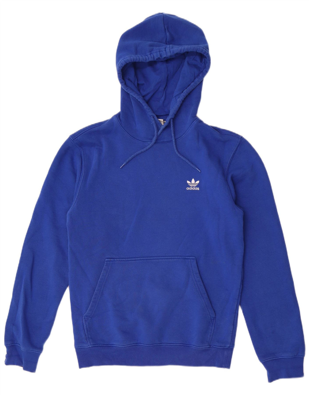 Felpa con cappuccio da uomo Adidas Small in cotone blu
