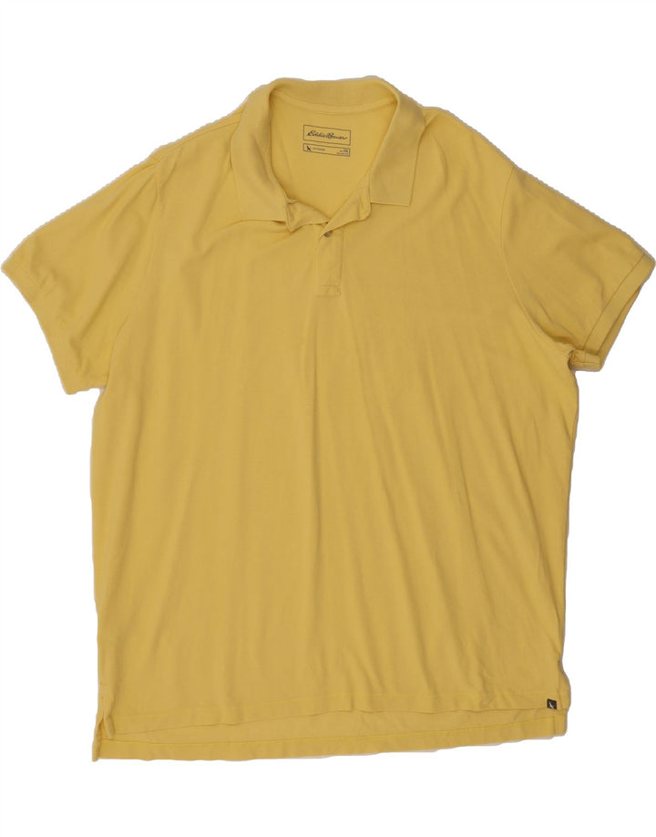 EDDIE BAUER Mens Polo Shirt 2XL Yellow Cotton Vintage Eddie Bauer and Second-Hand Eddie Bauer from Messina Hembry 