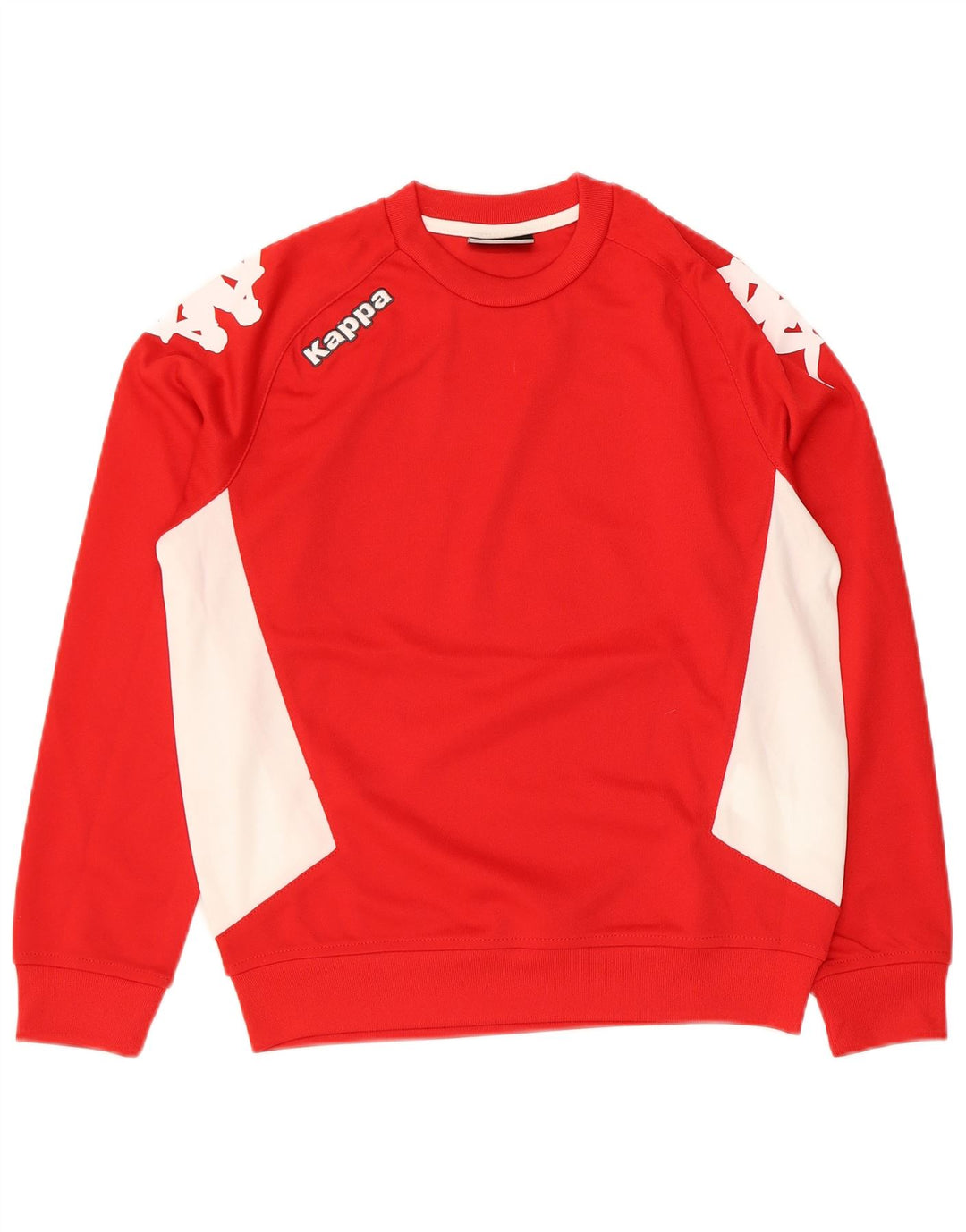 Felpa con grafica Kappa per ragazzi, 11-12 anni, poliestere color block rosso