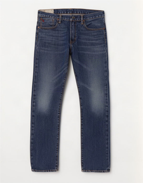 Jeans dritti da uomo Polo Ralph Lauren W32 L32 cotone blu