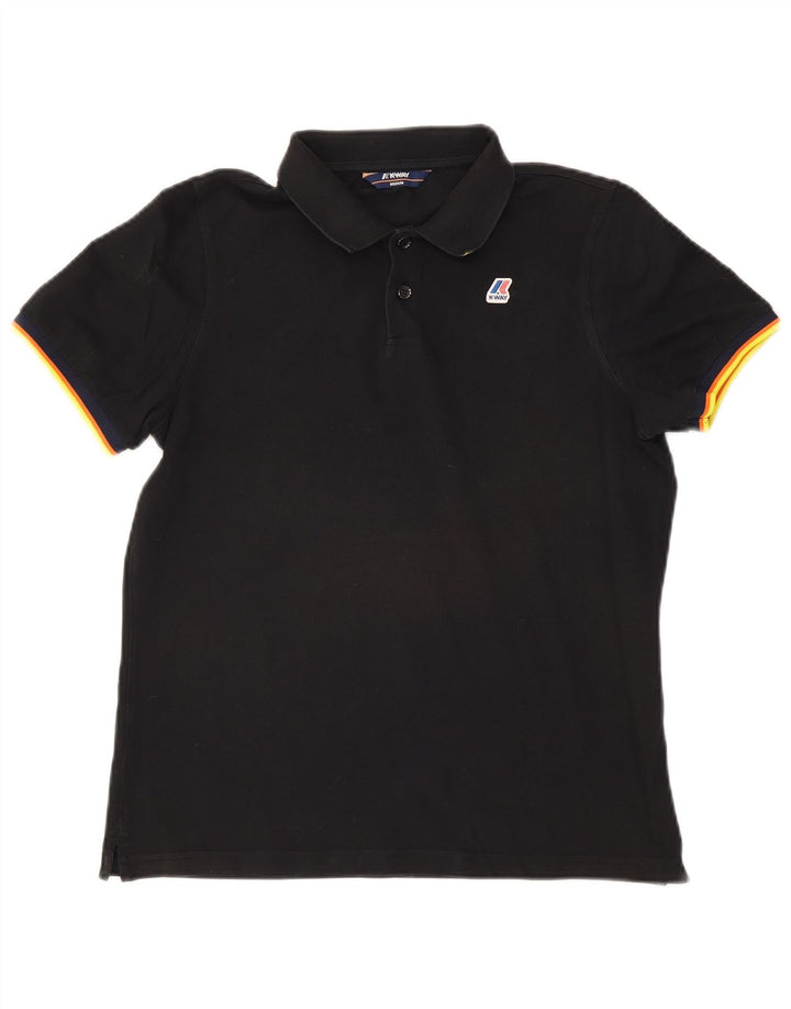 Polo K-Way Uomo Media Nera