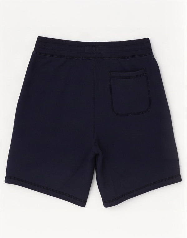 Pantaloncini sportivi grafici da uomo Abercrombie & Fitch piccoli in cotone blu navy
