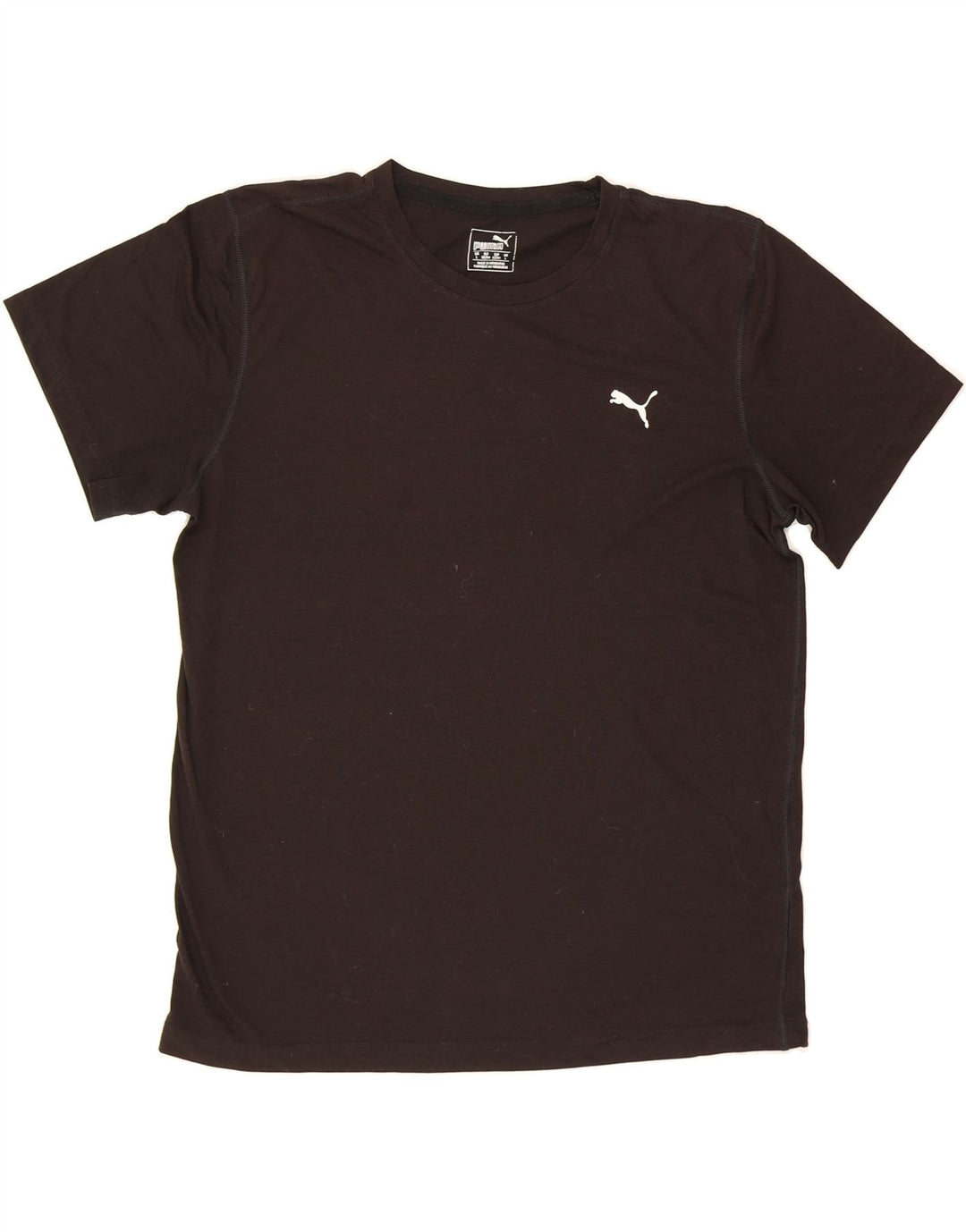 PUMA Mens T-Shirt Top Large Black Polyester Vintage Puma and Second-Hand Puma from Messina Hembry 