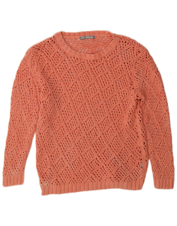 Marks & Spencer maglione da donna con scollo a barca trasparente UK 14 spilla grande