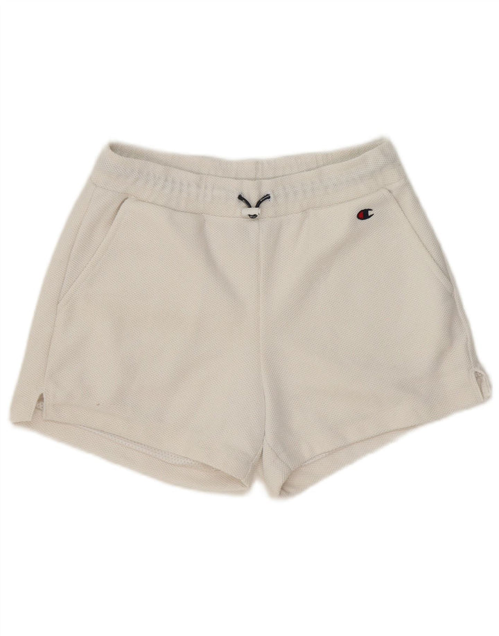 Pantaloncini sportivi Champion da donna UK 14 poliestere bianco medio