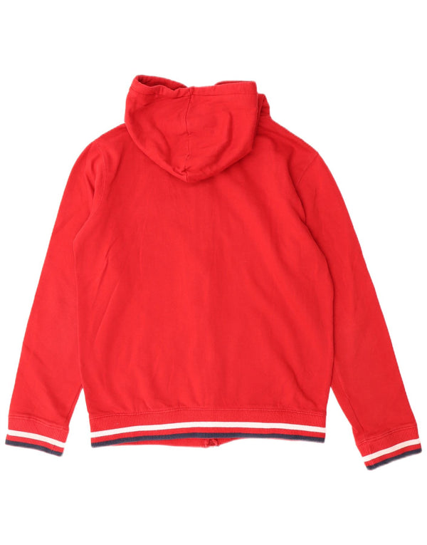 Maglione con cappuccio e zip grafica da uomo Lotto piccolo in cotone rosso