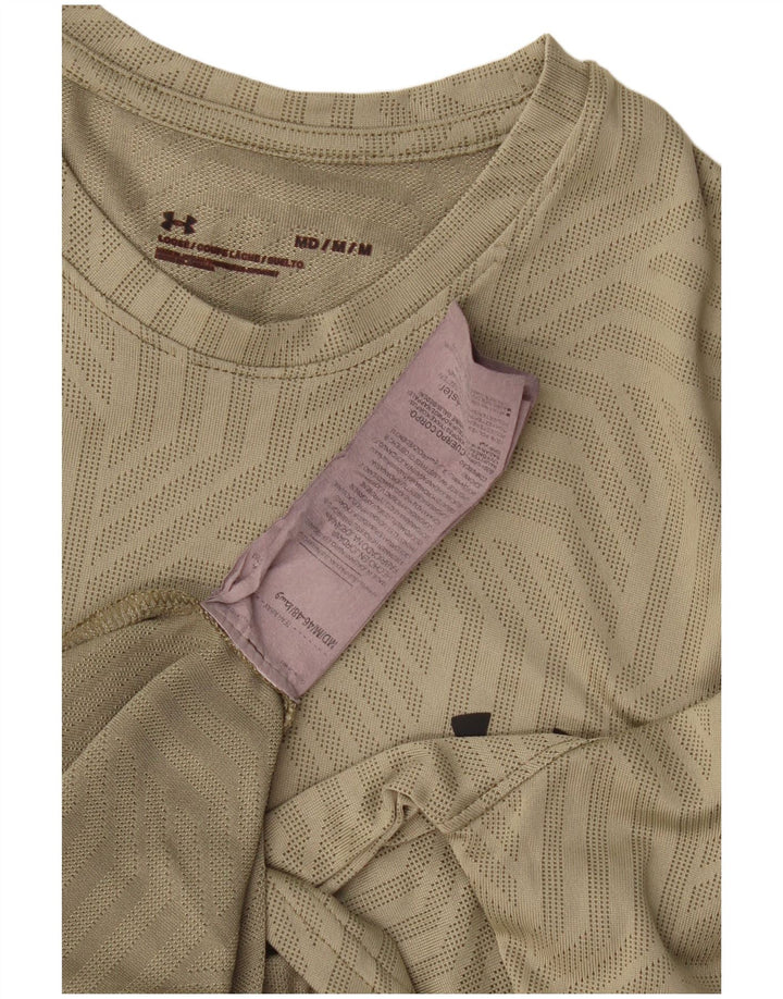 T-shirt da uomo Under Armour Top medio poliestere geometrico kaki