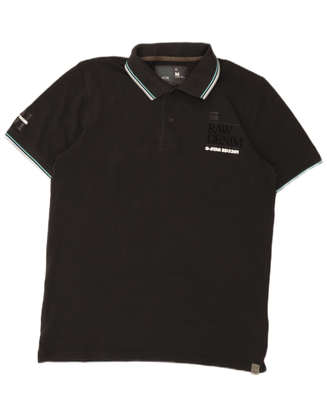 Polo grafica da uomo G-Star XL in cotone nero