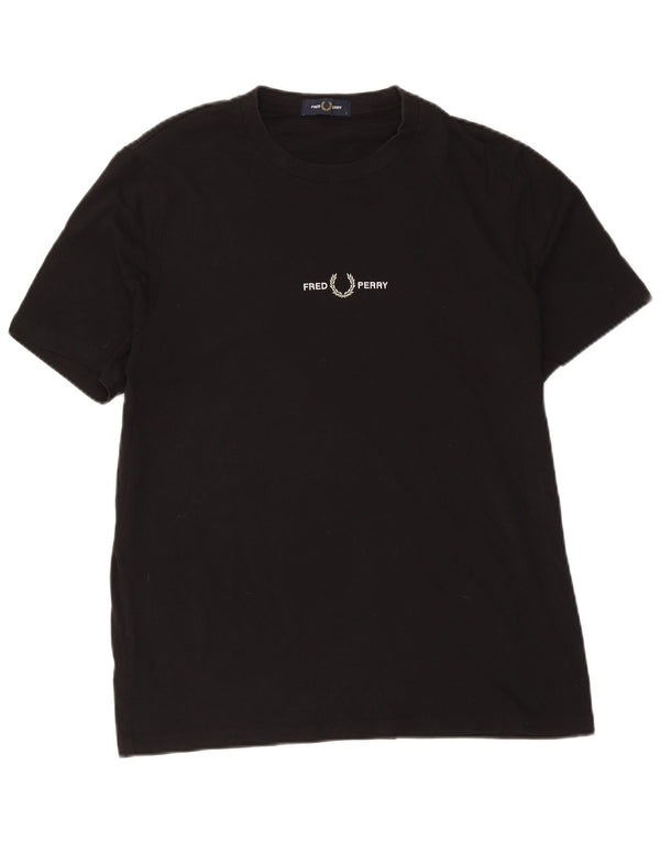 T-shirt da uomo Fred Perry Top grande in cotone nero
