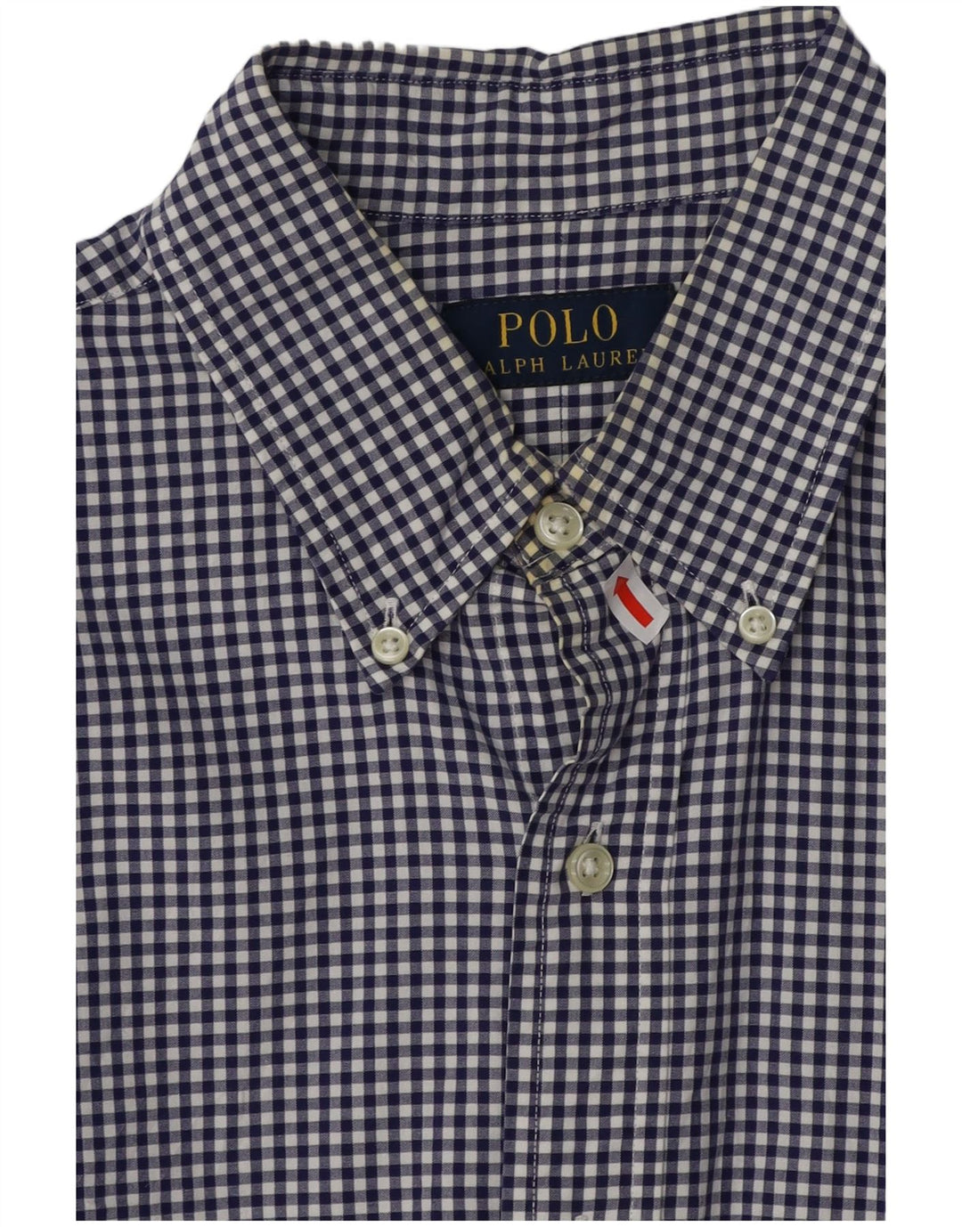 POLO RALPH LAUREN Camicia da uomo in cotone a quadretti blu navy medio