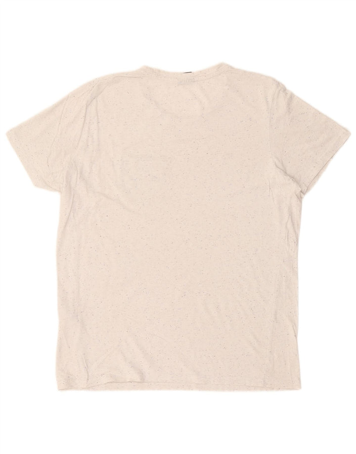 Jack & Jones T-shirt da uomo Top grande in cotone chiazzato bianco
