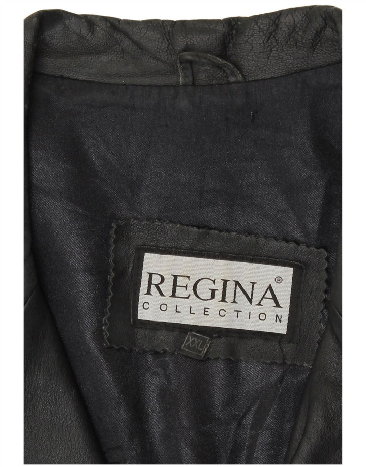 Giacca in pelle da uomo Regina UK 44 2XL Pelle nera