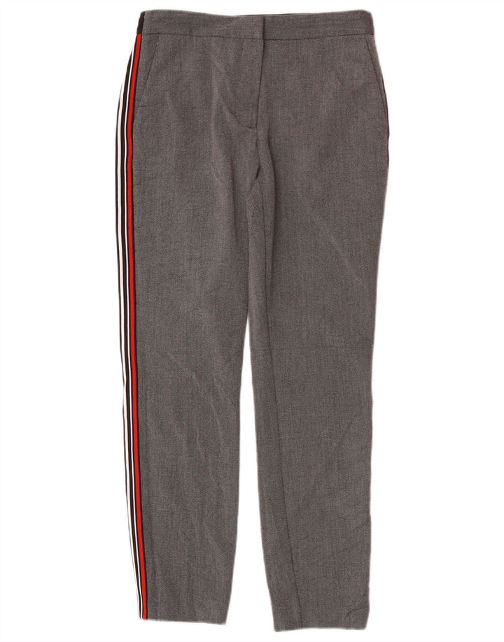 Pantaloni chino slim da donna Zara medi W28 L27 poliestere color block grigio