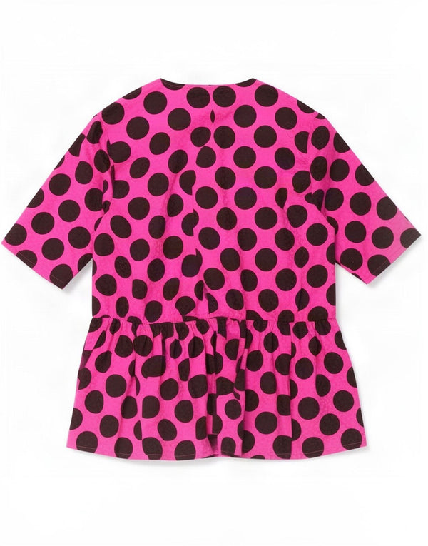 Top cardigan a maniche corte da donna Pierre Cardin UK 12 rosa medio maculato