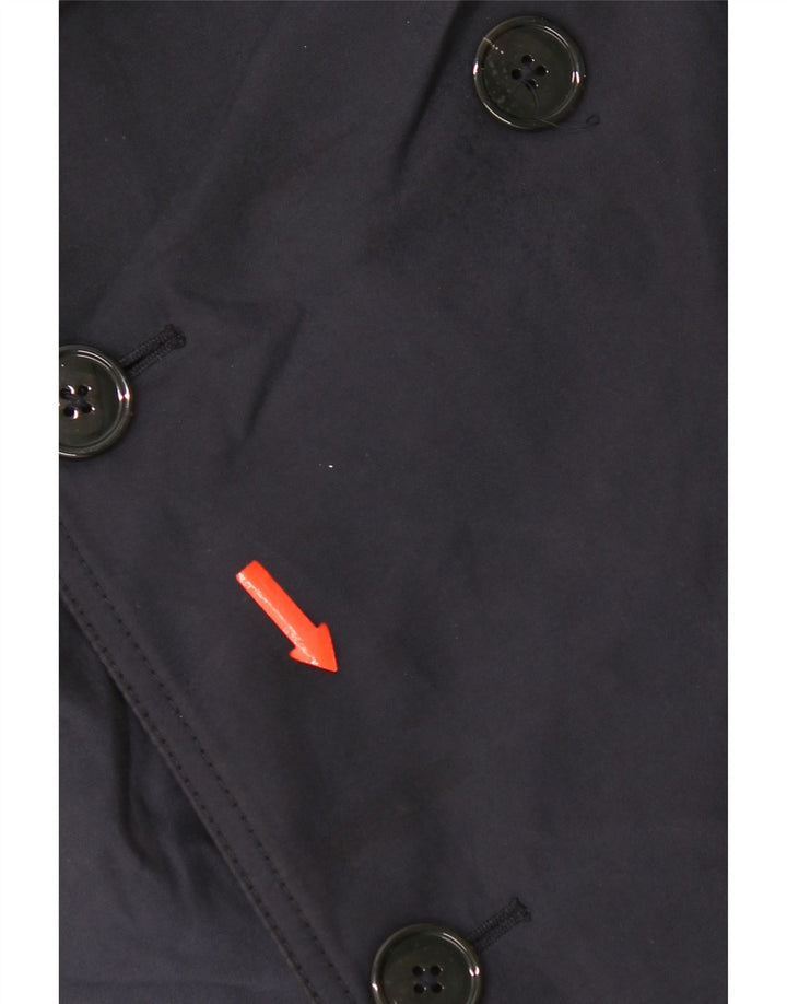 Trench da uomo Zara UK 40 grande poliestere blu navy