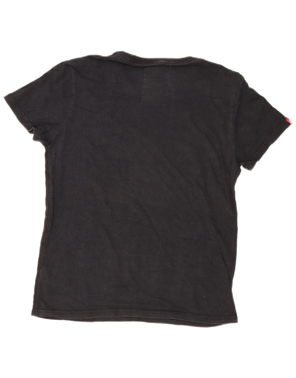 T-shirt grafica da uomo Superdry Top grande in cotone nero