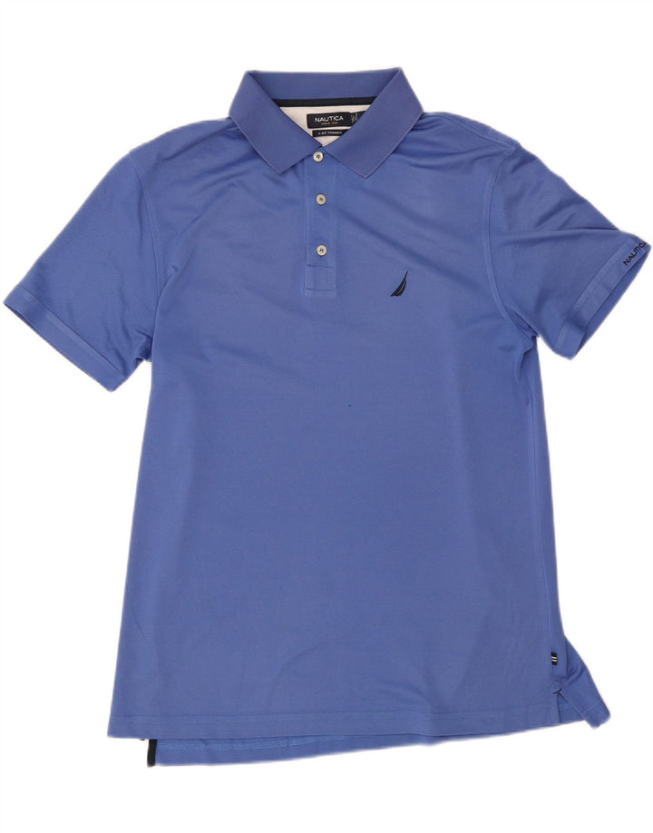 Polo da uomo Nautica in poliestere blu medio