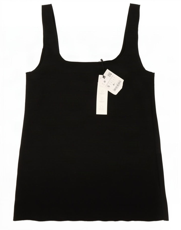 Canotta da donna Zara UK 10 piccola in viscosa nera