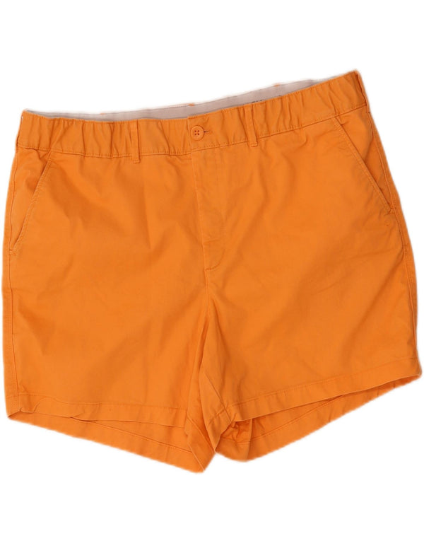 EDDIE BAUER Womens Boyfriend Mid Rise Chino Shorts US 18 2XL W42 Orange