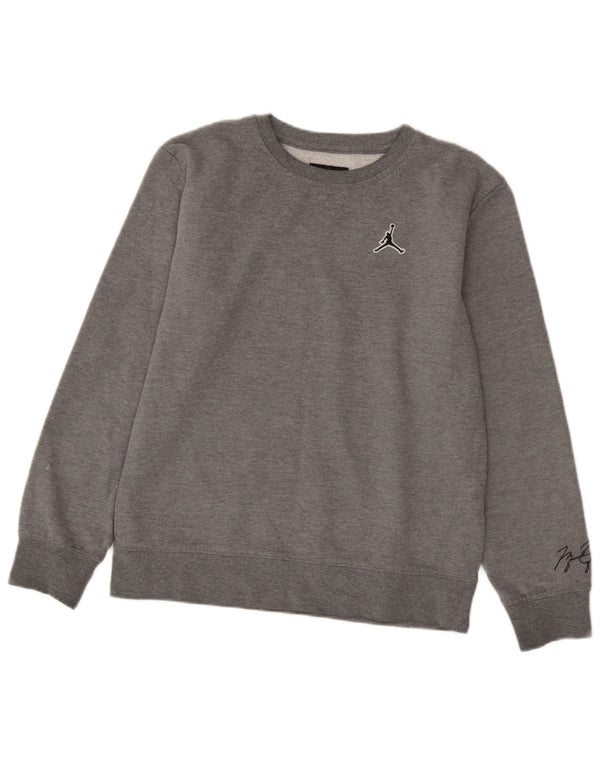 Felpa con grafica Jordan da bambino, 13-14 anni, XL, cotone grigio