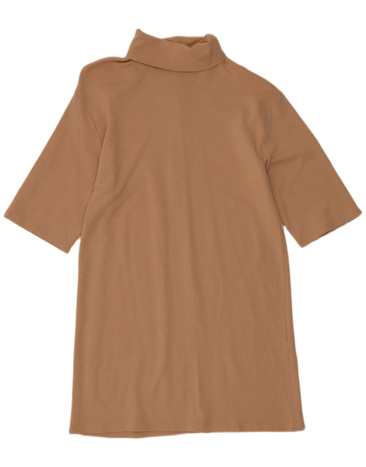 Abito a trapezio da donna Zara con maniche a 1/2 UK 8 piccolo Beige