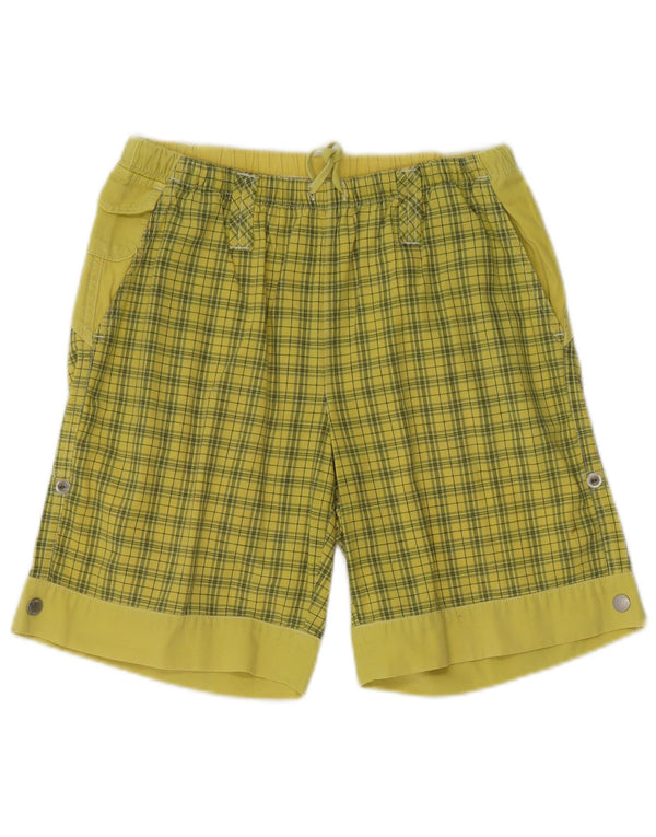 Pantaloncini chino da uomo Think Pink piccoli W29 in cotone a quadri gialli