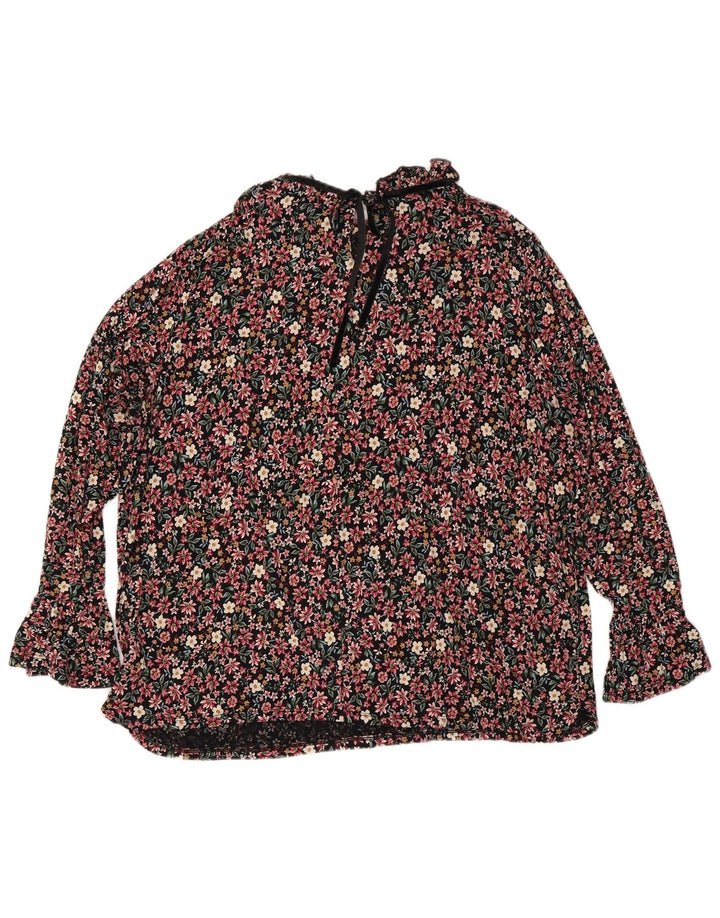 Monsoon Camicetta a maniche lunghe da donna Top UK 22 3XL Floreale multicolore