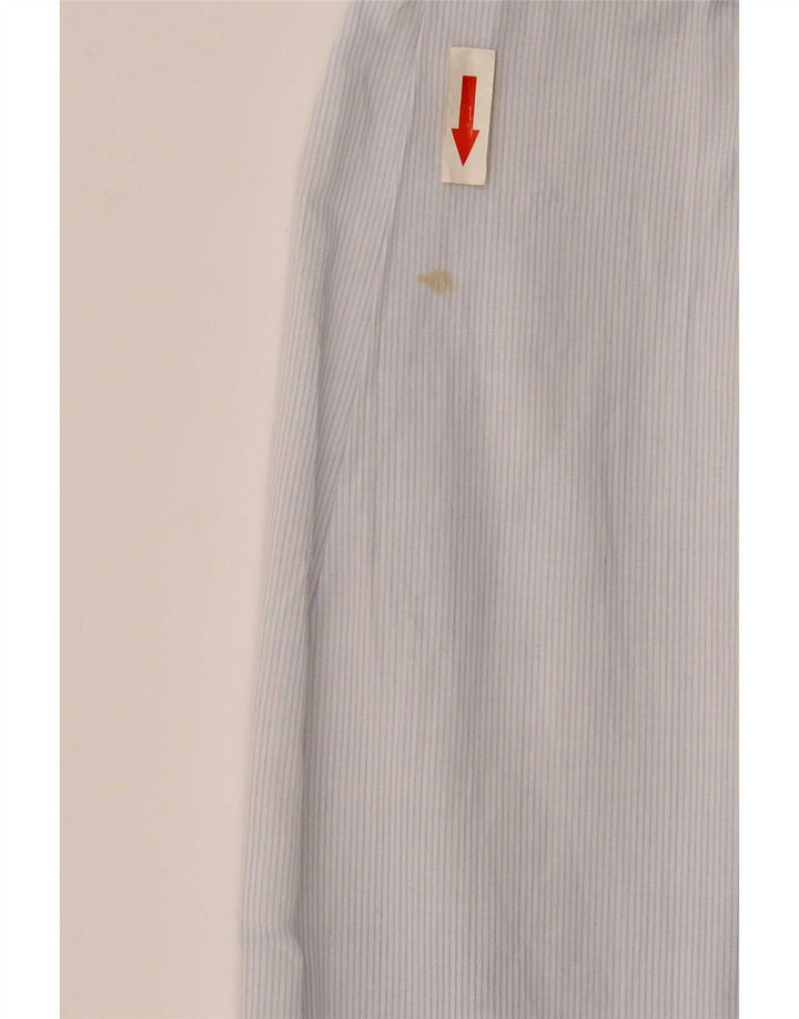 Camicia Zara da uomo slim fit in cotone gessato blu medio