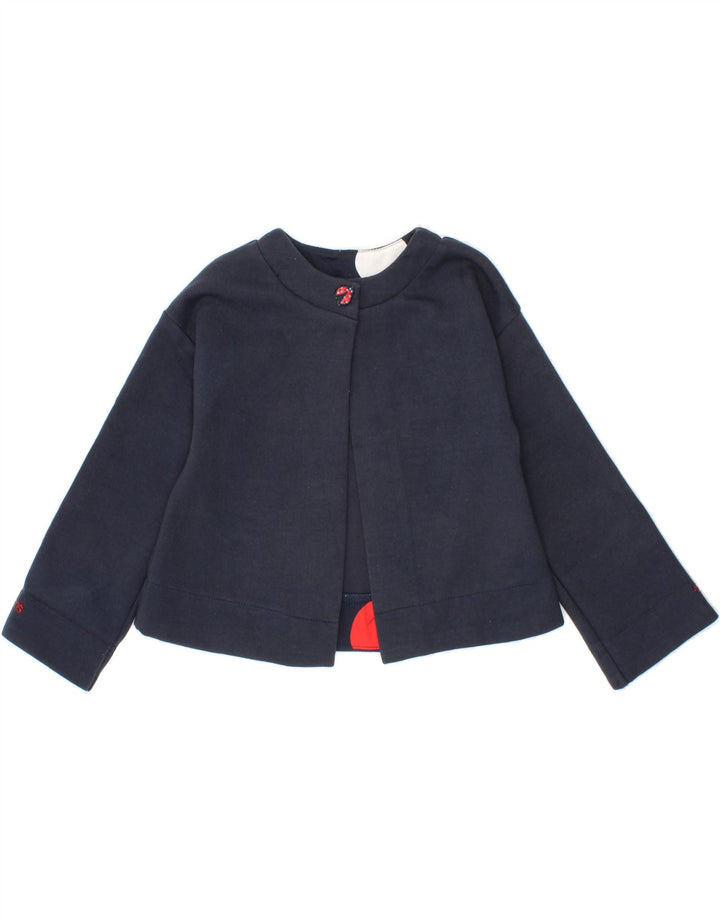 BRUMS Girls 1 Button Blazer Jacket 2-3 Years Navy Blue Vintage Brums and Second-Hand Brums from Messina Hembry 