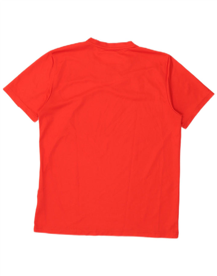 T-shirt da uomo Puma Top in poliestere color block rosso medio