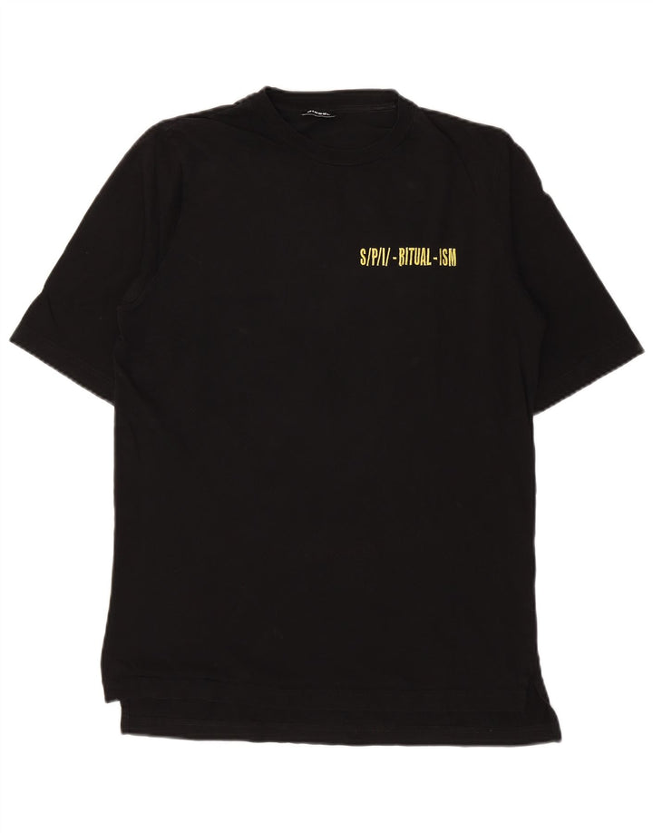 T-shirt grafica da uomo Diesel Top piccola in cotone nero