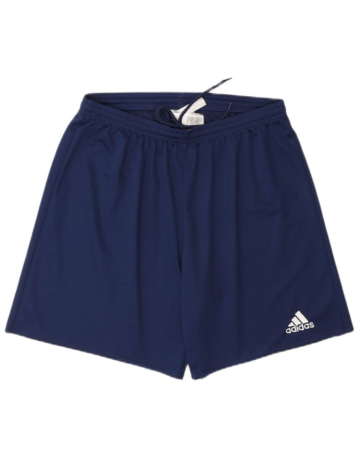Pantaloncini sportivi Adidas Climalite da uomo di grandi dimensioni in poliestere blu navy