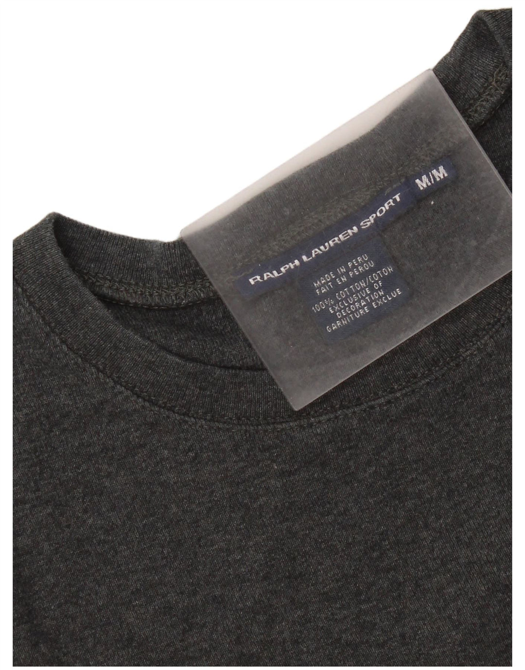 T-shirt da donna Ralph Lauren Top UK 12 cotone grigio medio