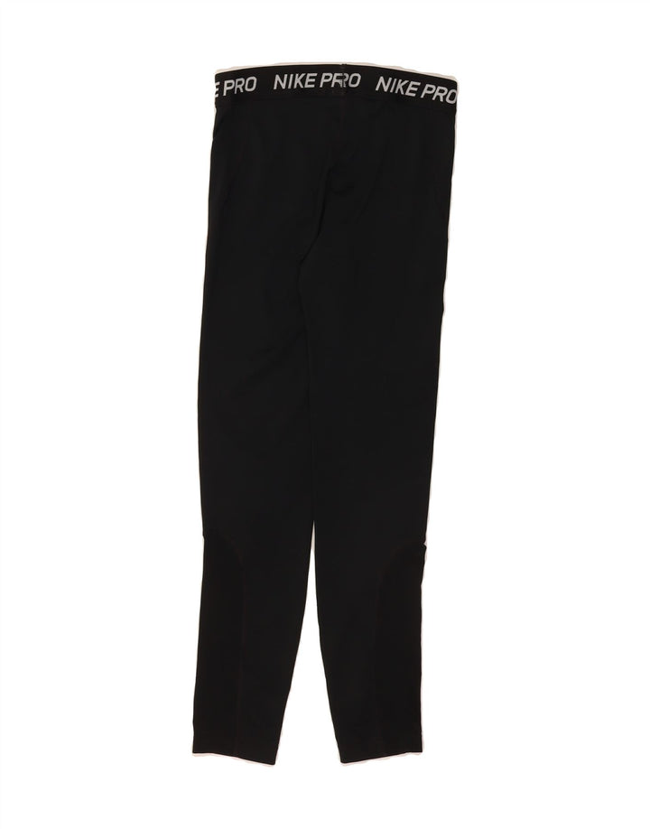 NIKE Womens Graphic Leggings UK 10 Small  Black Vintage Nike and Second-Hand Nike from Messina Hembry 