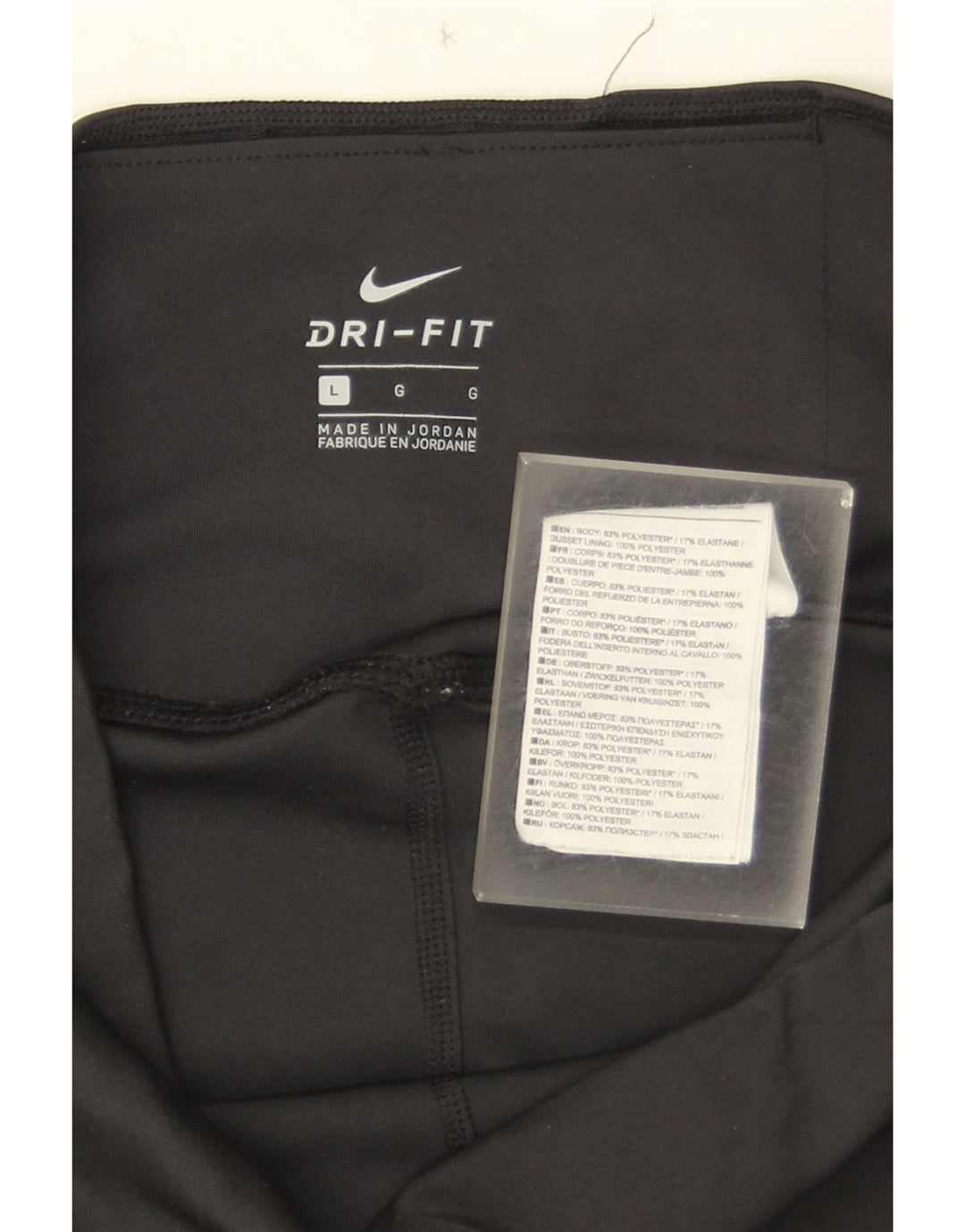 Pantaloni da tuta Nike Dri Fit da donna UK 14 Large Nero Poliestere