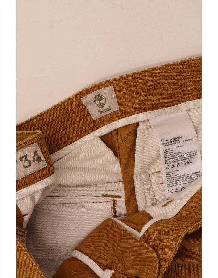 Pantaloncini cargo regolari da uomo Timberland W34 Large in cotone marrone