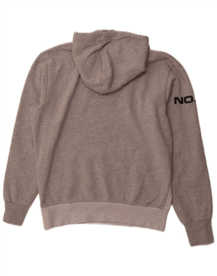 Felpa con cappuccio grafica da uomo SUPERDRY XL in cotone color block grigio