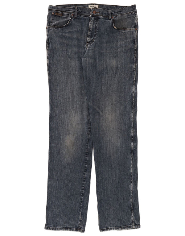 Jeans dritti da uomo Wrangler Texas W36 L36 cotone blu