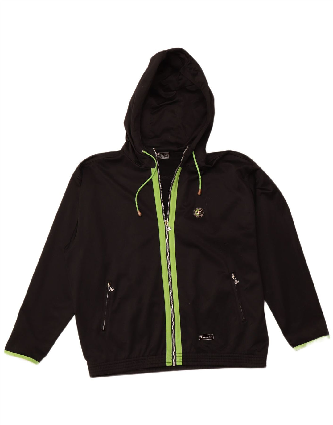 Giacca da tuta da uomo con cappuccio CHAMPION XL poliestere nero