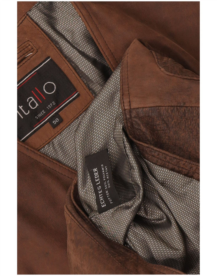 Gilet in pelle da uomo Itallo IT 50 Large Marrone