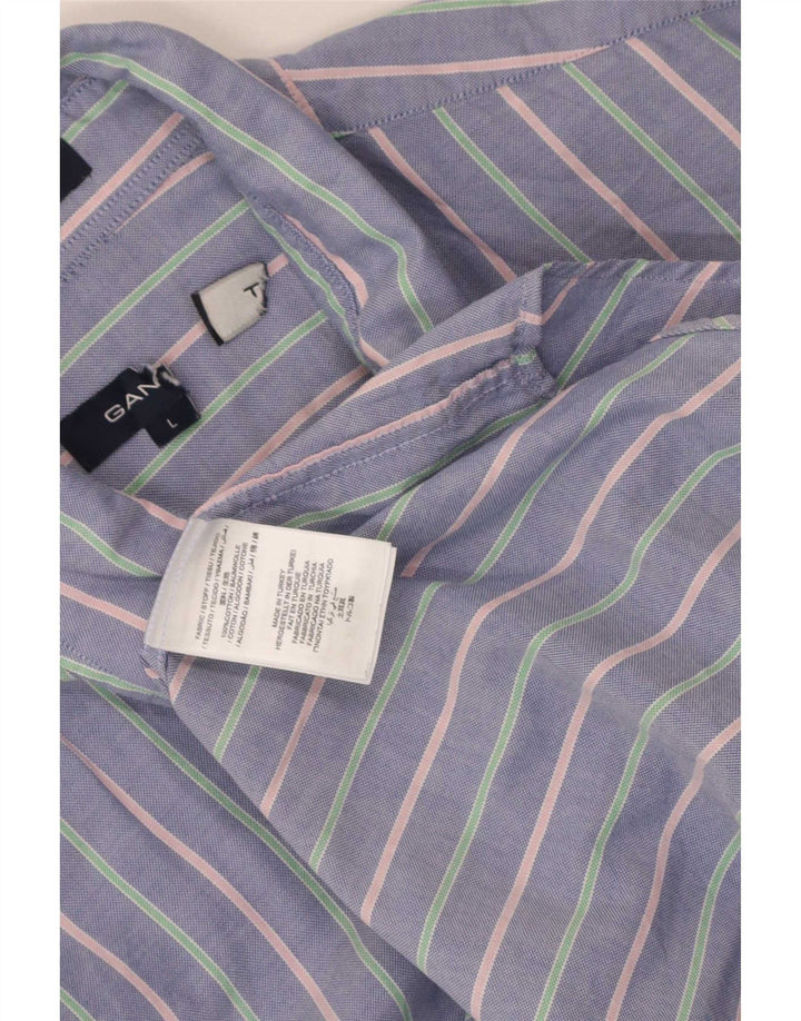 Gant Camicia da uomo vestibilità regolare in cotone a righe grandi blu
