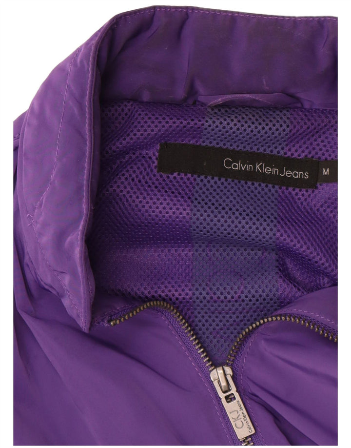 Giacca bomber grafica da donna Calvin Klein Jeans UK 14 viola medio