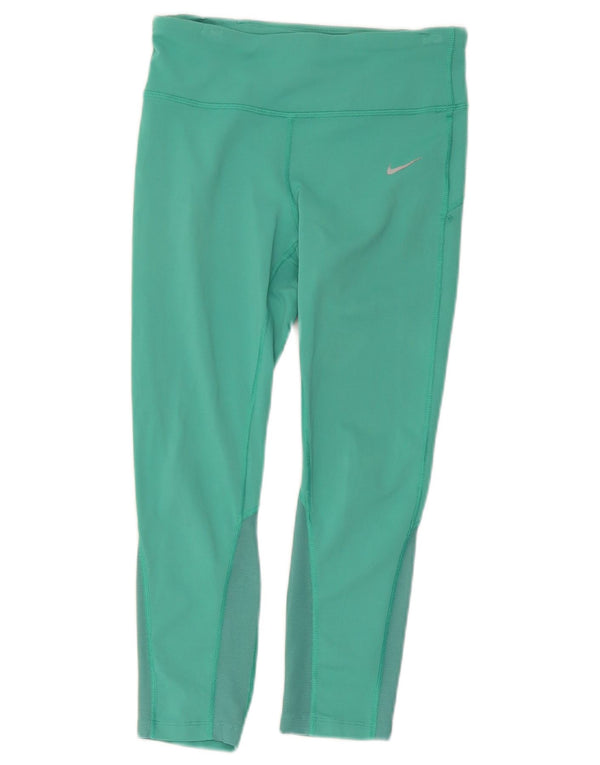Leggings Nike Dri Fit Capri da donna UK 8 Small nylon verde