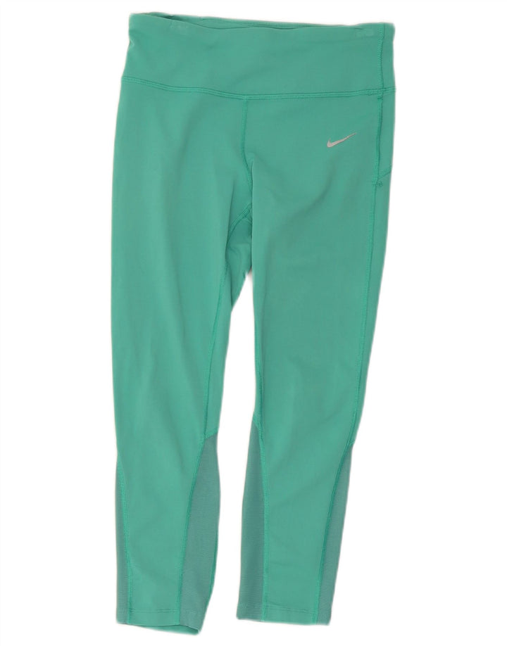 Leggings Nike Dri Fit Capri da donna UK 8 Small nylon verde