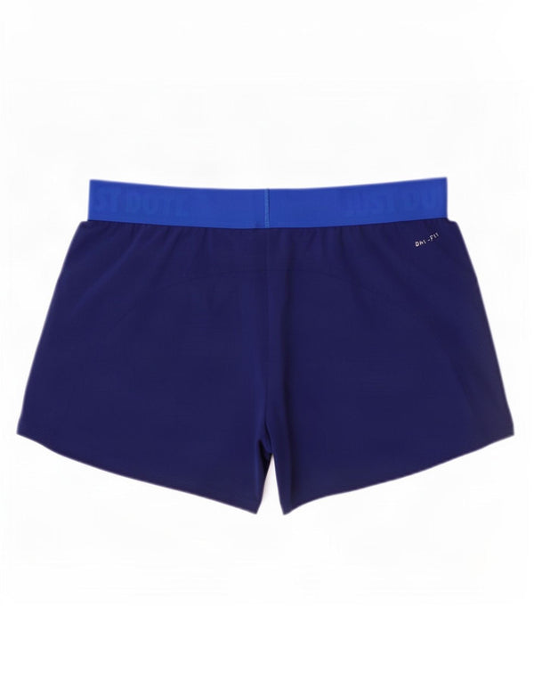 Pantaloncini sportivi Nike Dri Fit da donna UK 8 Small in poliestere blu navy